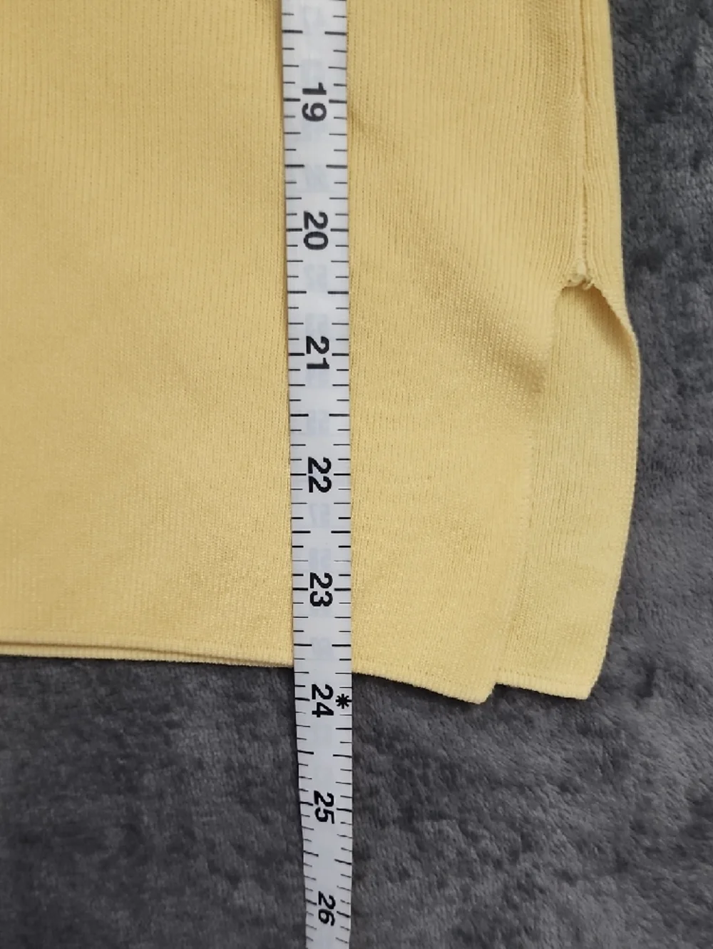 Yellow Embroidered V-Neck Short Sleeve Sweater Top- Brand Is LOULOU - Picture 8 of 9